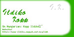 ildiko kopp business card